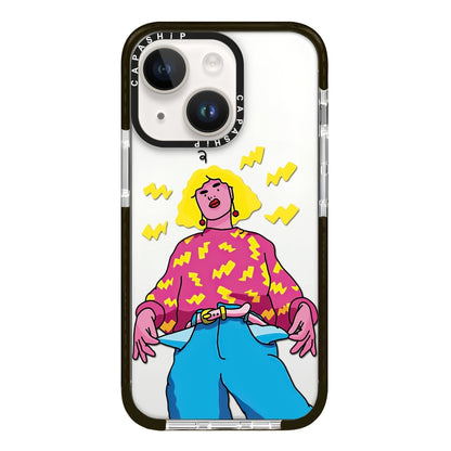 Simple Illustration Pattern Full Coverage Phone Case, For iPhone 15 Plus, For iPhone 15, For iPhone 14 Plus