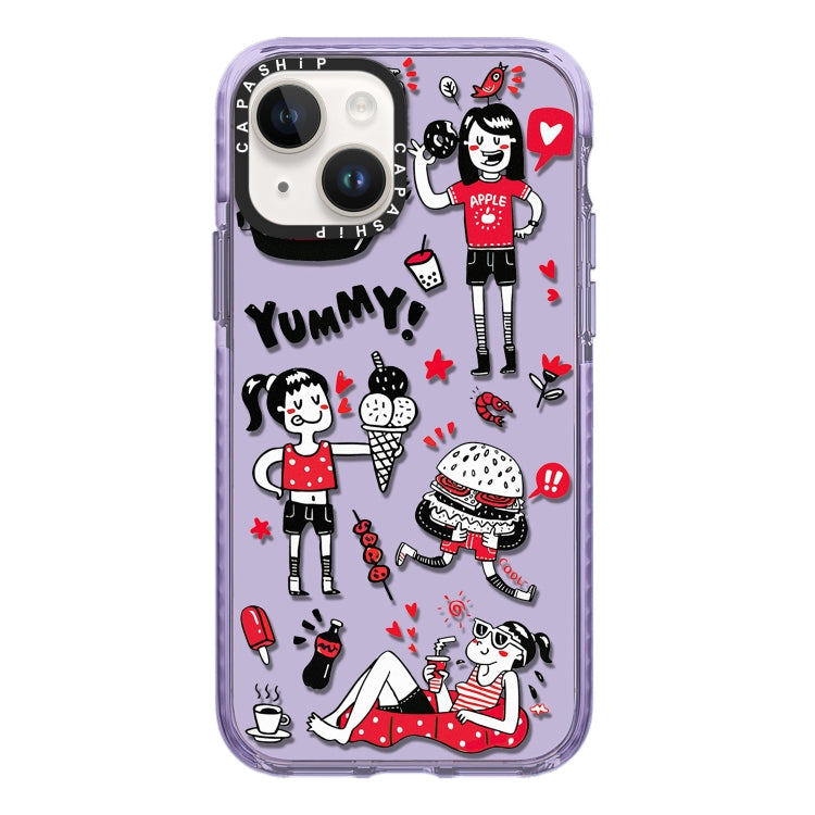 Simple Illustration Pattern Full Coverage Phone Case, For iPhone 15 Plus, For iPhone 15, For iPhone 14 Plus