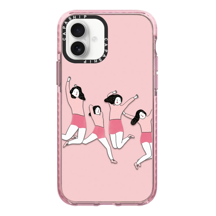 Simple Illustration Pattern Full Coverage Phone Case, For iPhone 16 Pro Max, For iPhone 16 Pro, For iPhone 16 Plus