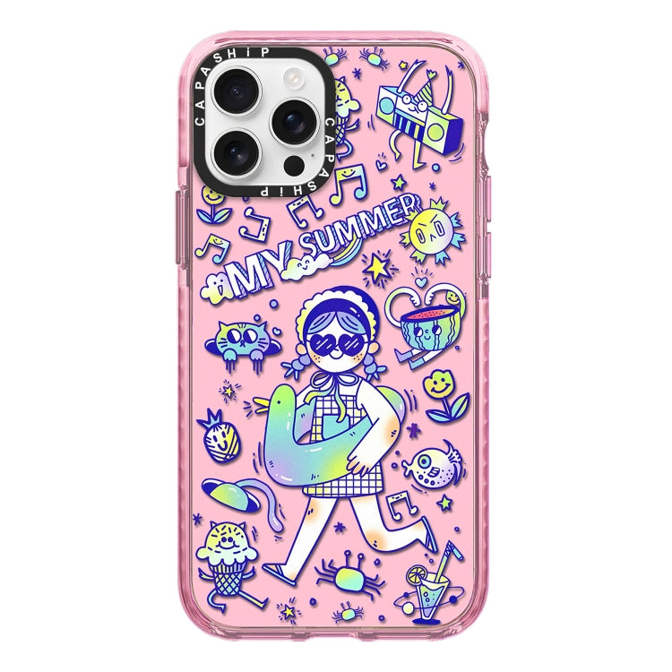 Simple Illustration Pattern Full Coverage Phone Case, For iPhone 16 Pro Max, For iPhone 16 Pro, For iPhone 16 Plus