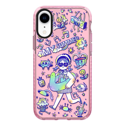 Simple Illustration Pattern Full Coverage Phone Case, For iPhone X / XS, For iPhone XR, For iPhone XS Max