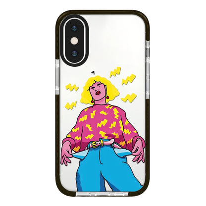Simple Illustration Pattern Full Coverage Phone Case, For iPhone X / XS, For iPhone XR, For iPhone XS Max