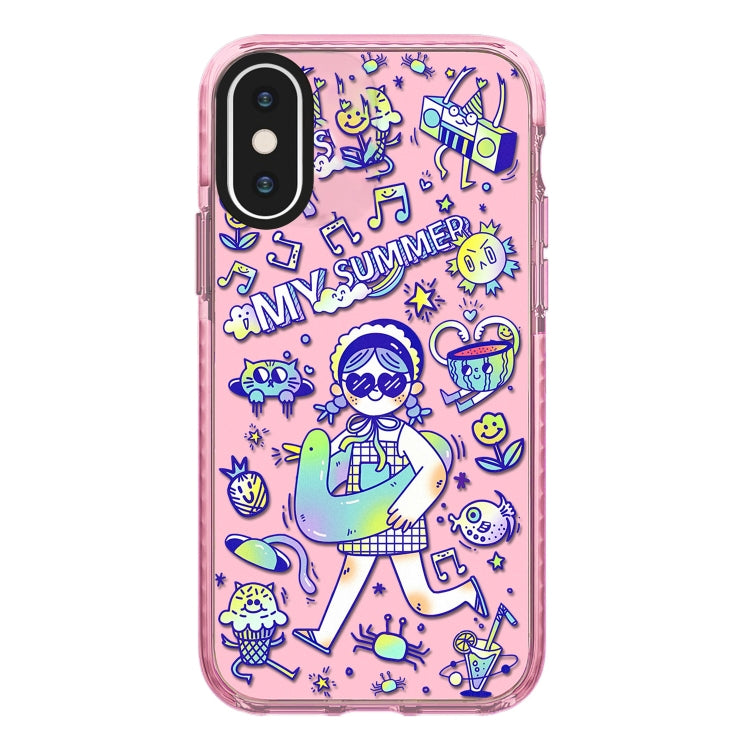 Simple Illustration Pattern Full Coverage Phone Case, For iPhone X / XS, For iPhone XR, For iPhone XS Max