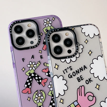 Simple Illustration Pattern Full Coverage Phone Case, For iPhone 14, For iPhone 14 Pro, For iPhone 14 Pro Max