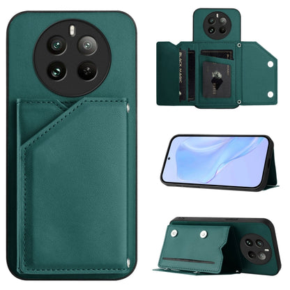 Skin Feel Four Card Slots Phone Case with Wrist Strap, For Realme 14, For Realme 14 Pro+, For Realme 14 Pro, For Realme 13 Pro / 13 Pro+ 5G, For Realme GT Neo6 SE, For Realme 12 Pro+ / 12 Pro, For Realme 12+ 5G / P1 5G