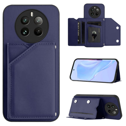 Skin Feel Four Card Slots Phone Case with Wrist Strap, For Realme 14, For Realme 14 Pro+, For Realme 14 Pro, For Realme 13 Pro / 13 Pro+ 5G, For Realme GT Neo6 SE, For Realme 12 Pro+ / 12 Pro, For Realme 12+ 5G / P1 5G