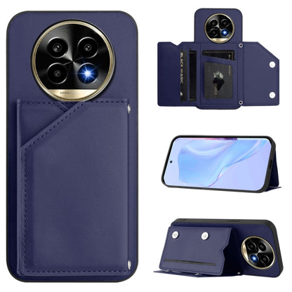 Skin Feel Four Card Slots Phone Case with Wrist Strap, For Realme 14, For Realme 14 Pro+, For Realme 14 Pro, For Realme 13 Pro / 13 Pro+ 5G, For Realme GT Neo6 SE, For Realme 12 Pro+ / 12 Pro, For Realme 12+ 5G / P1 5G