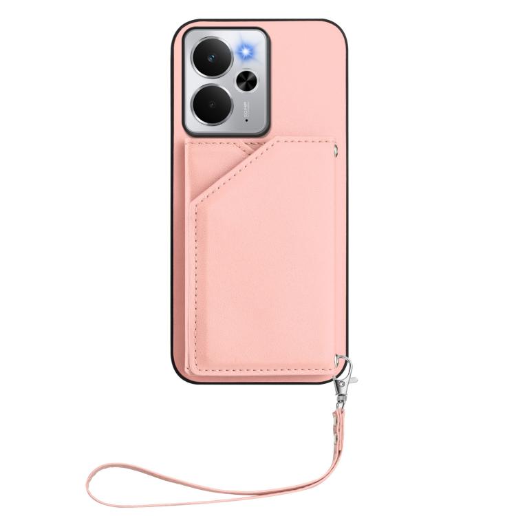 Skin Feel Four Card Slots Phone Case with Wrist Strap, For Realme 14, For Realme 14 Pro+, For Realme 14 Pro, For Realme 13 Pro / 13 Pro+ 5G, For Realme GT Neo6 SE, For Realme 12 Pro+ / 12 Pro, For Realme 12+ 5G / P1 5G