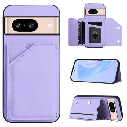 Skin Feel Four Card Slots Phone Case with Wrist Strap, For Google Pixel 10 Pro XL, For Google Pixel 10 / 10 Pro, For Google Pixel 9 Pro, For Google Pixel 9, For Google Pixel 8A, For Google Pixel 8 Pro, For Google Pixel 8