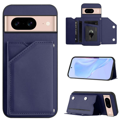 Skin Feel Four Card Slots Phone Case with Wrist Strap, For Google Pixel 10 Pro XL, For Google Pixel 10 / 10 Pro, For Google Pixel 9 Pro, For Google Pixel 9, For Google Pixel 8A, For Google Pixel 8 Pro, For Google Pixel 8