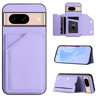 Skin Feel Four Card Slots Phone Case with Wrist Strap, For Google Pixel 10 Pro XL, For Google Pixel 10 / 10 Pro, For Google Pixel 9 Pro, For Google Pixel 9, For Google Pixel 8A, For Google Pixel 8 Pro, For Google Pixel 8