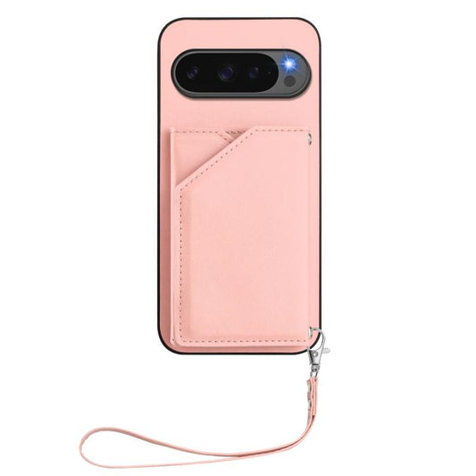 Skin Feel Four Card Slots Phone Case with Wrist Strap, For Google Pixel 10 Pro XL, For Google Pixel 10 / 10 Pro, For Google Pixel 9 Pro, For Google Pixel 9, For Google Pixel 8A, For Google Pixel 8 Pro, For Google Pixel 8
