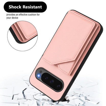 Skin Feel Four Card Slots Phone Case with Wrist Strap, For Google Pixel 10 Pro XL, For Google Pixel 10 / 10 Pro, For Google Pixel 9 Pro, For Google Pixel 9, For Google Pixel 8A, For Google Pixel 8 Pro, For Google Pixel 8