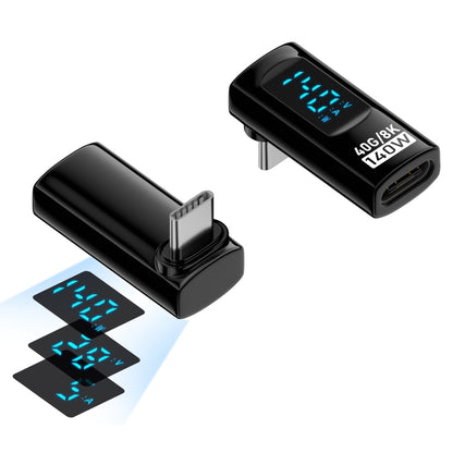 PD 140W Type-C / USB-C to Type-C / USB-C Digital Display Stereo Bend Adapter, Stereo Bend