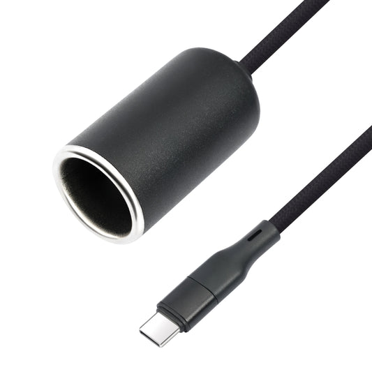 Cable elevador de voltaje para toma de mechero de coche Tipo-C de 5V a 12V con indicador de voltaje, 0.3m, 1m