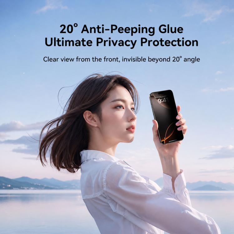 JOYROOM Knight Series 2.5D Full Screen Privacy Tempered Film, For iPhone 18 Pro, For iPhone 18 Pro Max, For iPhone 17 Pro Max, For iPhone 17 Pro, For iPhone 17, For iPhone 17 Air, For iPhone 15 Pro Max, For iPhone 15 Pro, For iPhone 15 Plus, For iPhone 15