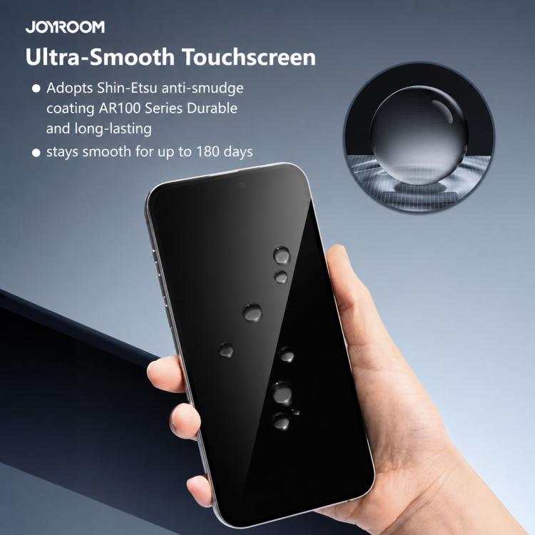 JOYROOM Knight Series 2.5D Full Screen Privacy Tempered Film, For iPhone 18 Pro, For iPhone 18 Pro Max, For iPhone 17 Pro Max, For iPhone 17 Pro, For iPhone 17, For iPhone 17 Air, For iPhone 15 Pro Max, For iPhone 15 Pro, For iPhone 15 Plus, For iPhone 15