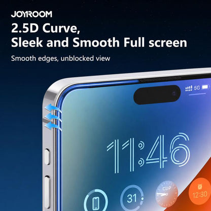 JOYROOM Knight Series 2.5D Full Screen Privacy Tempered Film, For iPhone 18 Pro, For iPhone 18 Pro Max, For iPhone 17 Pro Max, For iPhone 17 Pro, For iPhone 17, For iPhone 17 Air, For iPhone 15 Pro Max, For iPhone 15 Pro, For iPhone 15 Plus, For iPhone 15