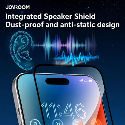 JOYROOM Knight Series 2.5D Full Screen Privacy Tempered Film, For iPhone 18 Pro, For iPhone 18 Pro Max, For iPhone 17 Pro Max, For iPhone 17 Pro, For iPhone 17, For iPhone 17 Air, For iPhone 15 Pro Max, For iPhone 15 Pro, For iPhone 15 Plus, For iPhone 15