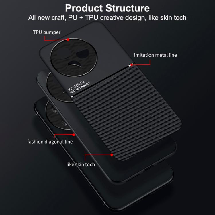 Classic Tilt Strip Grain Magnetic PC Hybrid TPU Phone Case