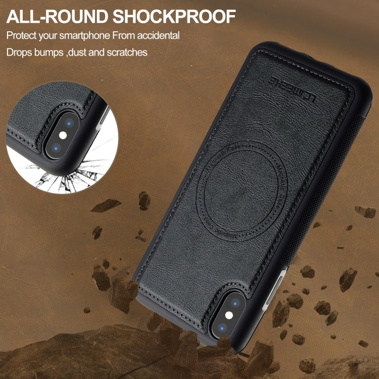 LC.IMEEKE L5 Series Detachable RFID Card Bag Magsafe Phone Case, For iPhone XR, For iPhone XS Max, For iPhone 8 Plus / 7 Plus