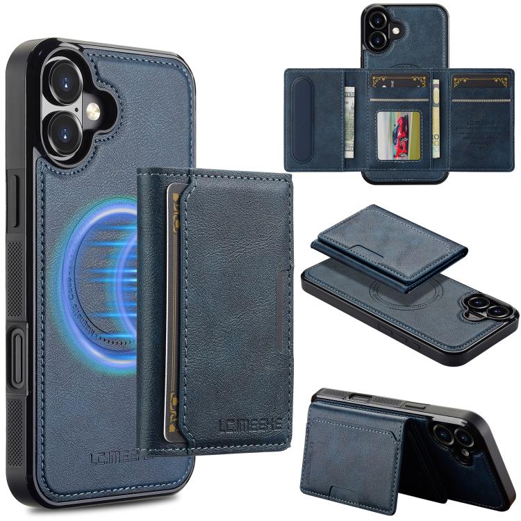 LC.IMEEKE L5 Series Detachable RFID Card Bag Magsafe Phone Case, For iPhone 17e / 16e, For iPhone 17 Pro Max, For iPhone 17 Pro, For iPhone 17, For iPhone Air, For iPhone 16 Pro Max, For iPhone 16 Pro, For iPhone 16 Plus, For iPhone 16                 ...