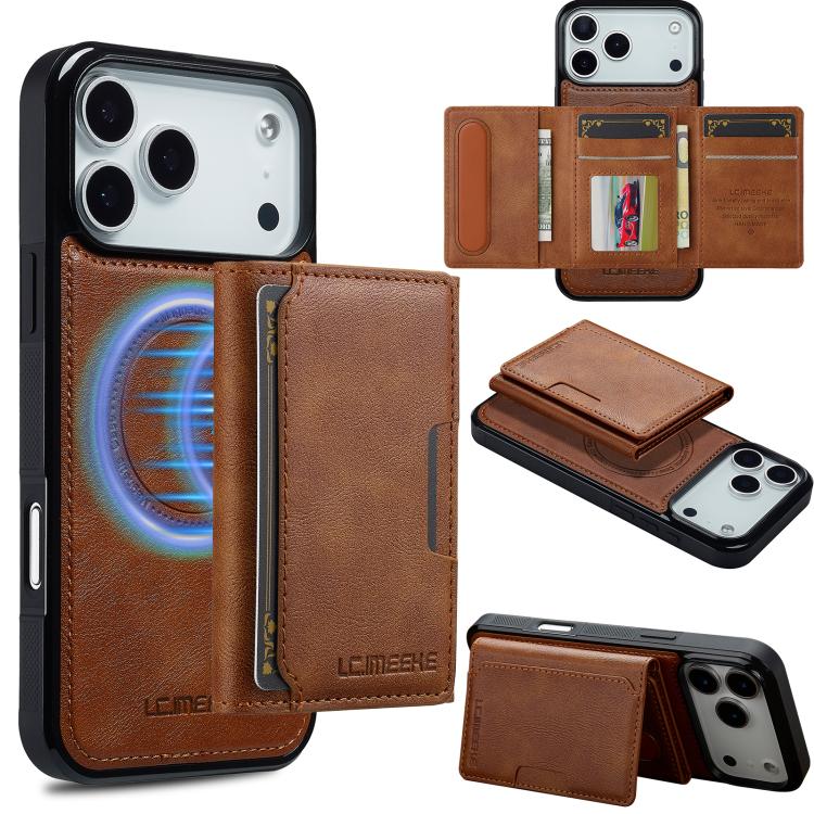 LC.IMEEKE L5 Series Detachable RFID Card Bag Magsafe Phone Case, For iPhone 17e / 16e, For iPhone 17 Pro Max, For iPhone 17 Pro, For iPhone 17, For iPhone Air, For iPhone 16 Pro Max, For iPhone 16 Pro, For iPhone 16 Plus, For iPhone 16                 ...
