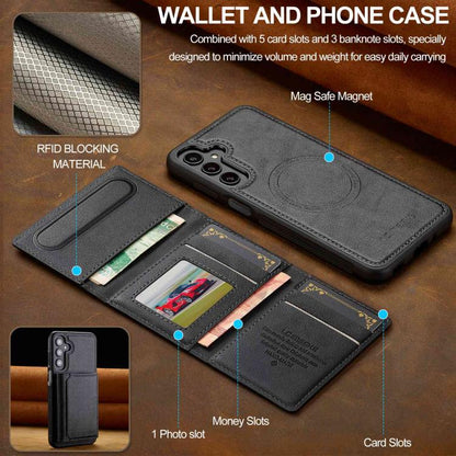 LC.IMEEKE L5 Series Detachable RFID Card Bag Magsafe Phone Case, For Galaxy A18 5G/A18 4G, For Samsung Galaxy A57 5G, For Samsung Galaxy A37 5G, For Samsung Galaxy A56 5G, For Samsung Galaxy A36 5G, For Samsung Galaxy A16 5G                            ...