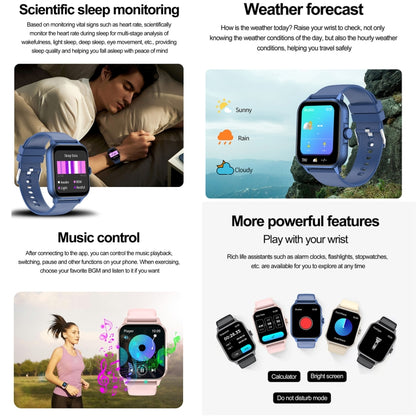 ZW36A 1.83 inch BT Call Smart Watch, Blood oxygen / Blood Pressure / Heart Rate