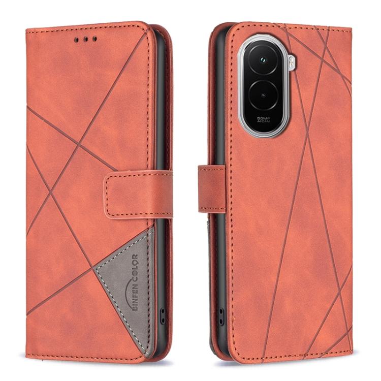 Magnetic Buckle Rhombus Texture Leather Phone Case, For Xiaomi 17T Pro 5G, For Xiaomi 17T 5G, For Xiaomi Poco M7 4G 169mm, For Xiaomi 15T Pro 5G, For Xiaomi 15T 5G, For Xiaomi Poco F7 5G Global, For Xiaomi Poco C71, For Xiaomi Poco F7 Pro / F7 Ultra   ...