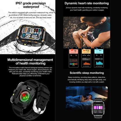 ZW59 1.95 inch BT Call Sports Smart Watch, Blood Oxygen / Heart Rate / Remote Photography