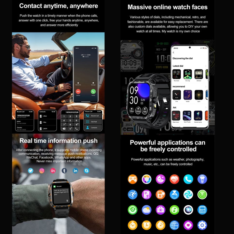 ZW59 1.95 inch BT Call Sports Smart Watch, Blood Oxygen / Heart Rate / Remote Photography