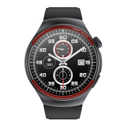 T82 1.43 inch Round Screen BT Call Smart Watch, Heart Rate / Blood Pressure / Blood Oxygen / Sleep / Blood Sugar / HRV / Metope / SOS, Silicone Black, Silicone Red, Silicone Blue, Leather Brown, Leather Black, Stainless Steel Black