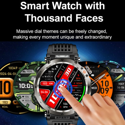 HT30 1.7 inch IP68 Waterproof Steel Band Smart Watch, Support Flashlight / Banknote Detector Light / Compass