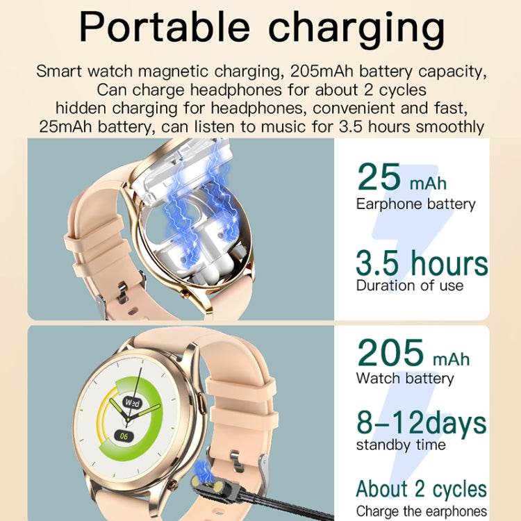 X17 mini 1.27 inch IP67 Waterproof 2 in 1 Bluetooth Earphone Smart Watch