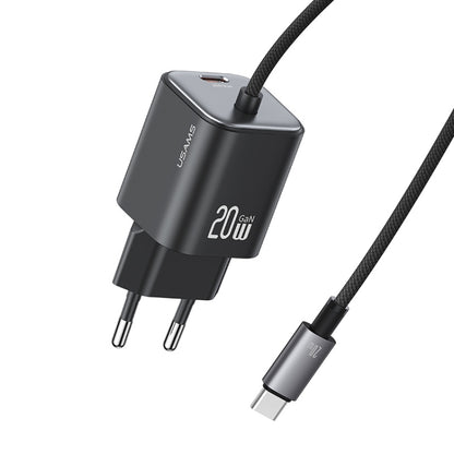 Chargeur rapide USAMS CC261 20 W GaN Mini Type-C / USB-C à double port avec câble, CC261