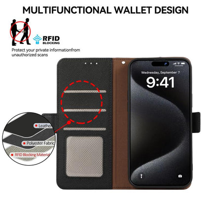 ABEEL Side-Magnetic Litchi Pattern Leather RFID Phone Case, For Google Pixel 11 Pro XL, For Google Pixel 11 / 11 Pro, For Google Pixel 10a, For Google Pixel 9a