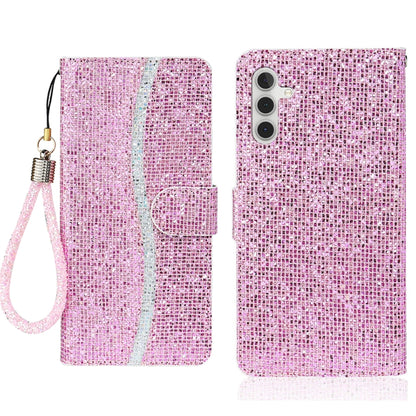 Glitter Powder Filp Leather Phone Case, For Samsung Galaxy A57 5G, For Samsung Galaxy A37 5G, For Samsung Galaxy A56 5G, For Samsung Galaxy A36 5G, For Samsung Galaxy A16  4G / 5G