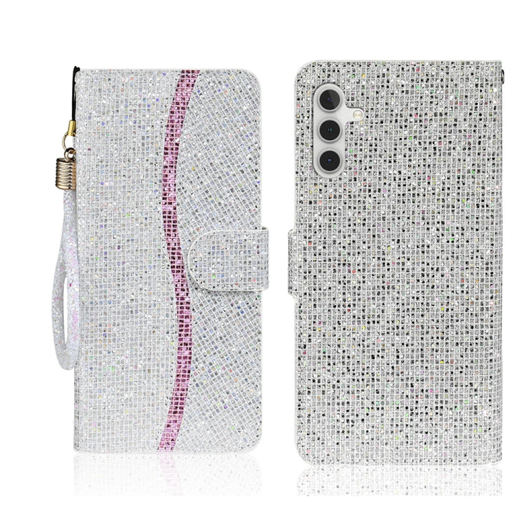 Glitter Powder Filp Leather Phone Case, For Samsung Galaxy A57 5G, For Samsung Galaxy A37 5G, For Samsung Galaxy A56 5G, For Samsung Galaxy A36 5G, For Samsung Galaxy A16  4G / 5G