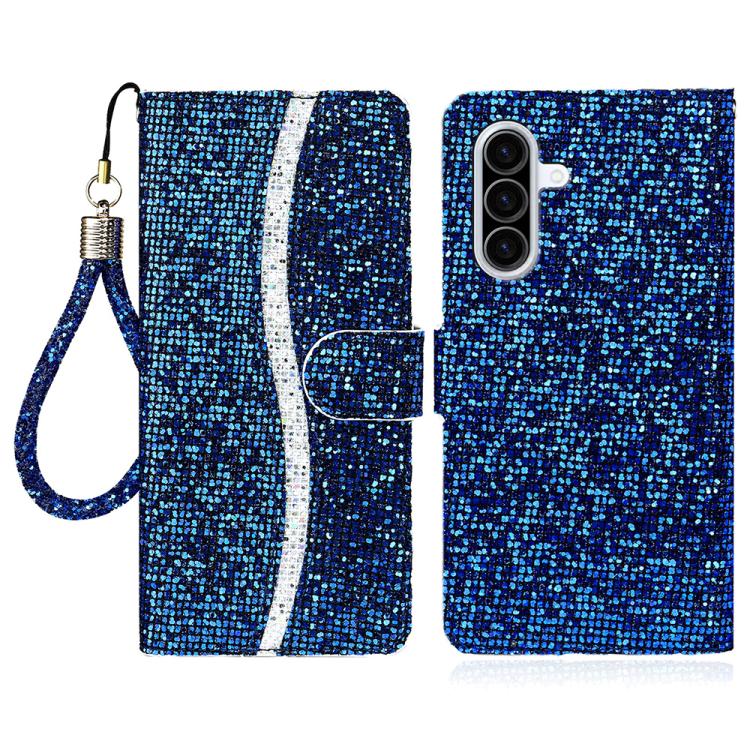 Glitter Powder Filp Leather Phone Case, For Samsung Galaxy A57 5G, For Samsung Galaxy A37 5G, For Samsung Galaxy A56 5G, For Samsung Galaxy A36 5G, For Samsung Galaxy A16  4G / 5G