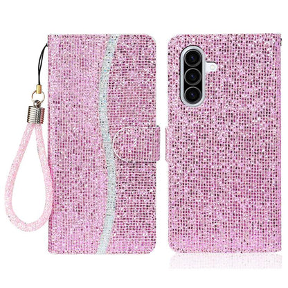 Glitter Powder Filp Leather Phone Case, For Samsung Galaxy A57 5G, For Samsung Galaxy A37 5G, For Samsung Galaxy A56 5G, For Samsung Galaxy A36 5G, For Samsung Galaxy A16  4G / 5G
