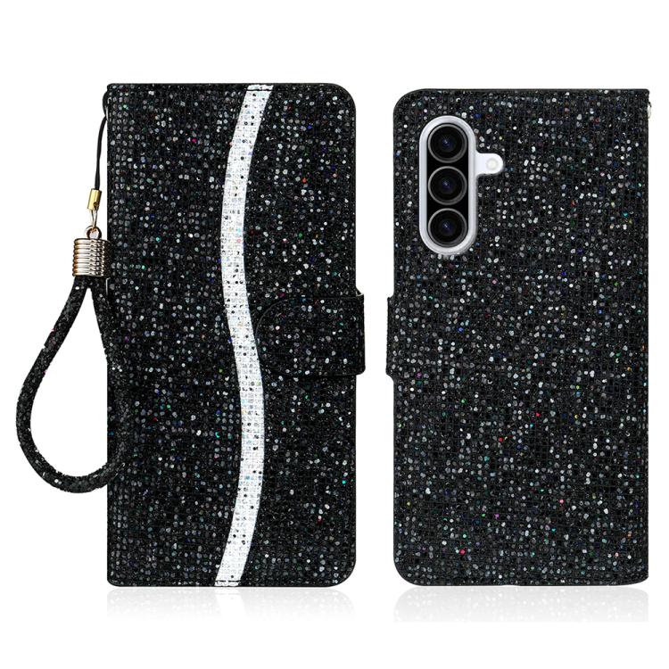 Glitter Powder Filp Leather Phone Case, For Samsung Galaxy A57 5G, For Samsung Galaxy A37 5G, For Samsung Galaxy A56 5G, For Samsung Galaxy A36 5G, For Samsung Galaxy A16  4G / 5G