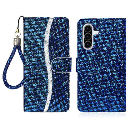 Glitter Powder Filp Leather Phone Case, For Samsung Galaxy A57 5G, For Samsung Galaxy A37 5G, For Galaxy A27 5G, For Samsung Galaxy A56 5G, For Samsung Galaxy A36 5G, For Samsung Galaxy A16  4G / 5G