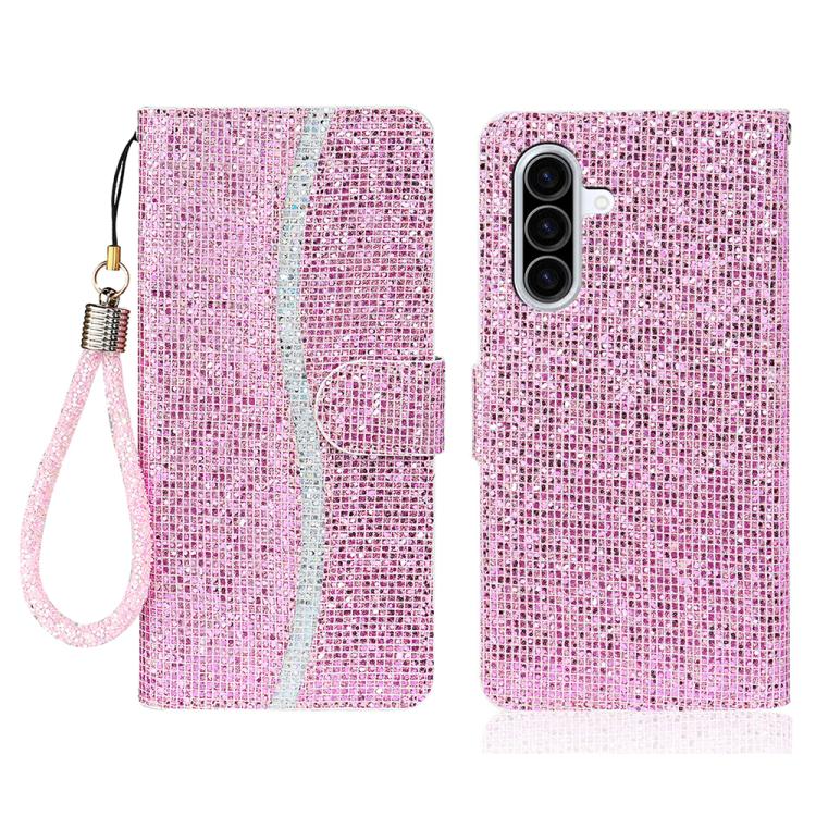 Glitter Powder Filp Leather Phone Case, For Samsung Galaxy A57 5G, For Samsung Galaxy A37 5G, For Samsung Galaxy A56 5G, For Samsung Galaxy A36 5G, For Samsung Galaxy A16  4G / 5G
