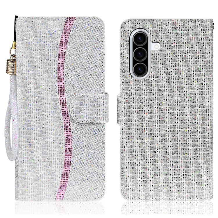 Glitter Powder Filp Leather Phone Case, For Samsung Galaxy A57 5G, For Samsung Galaxy A37 5G, For Samsung Galaxy A56 5G, For Samsung Galaxy A36 5G, For Samsung Galaxy A16  4G / 5G