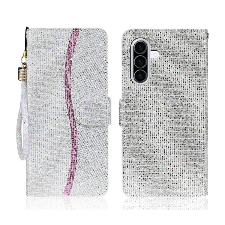 Glitter Powder Filp Leather Phone Case, For Samsung Galaxy A57 5G, For Samsung Galaxy A37 5G, For Samsung Galaxy A56 5G, For Samsung Galaxy A36 5G, For Samsung Galaxy A16  4G / 5G