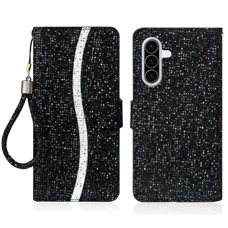 Glitter Powder Filp Leather Phone Case, For Samsung Galaxy A57 5G, For Samsung Galaxy A37 5G, For Samsung Galaxy A56 5G, For Samsung Galaxy A36 5G, For Samsung Galaxy A16  4G / 5G
