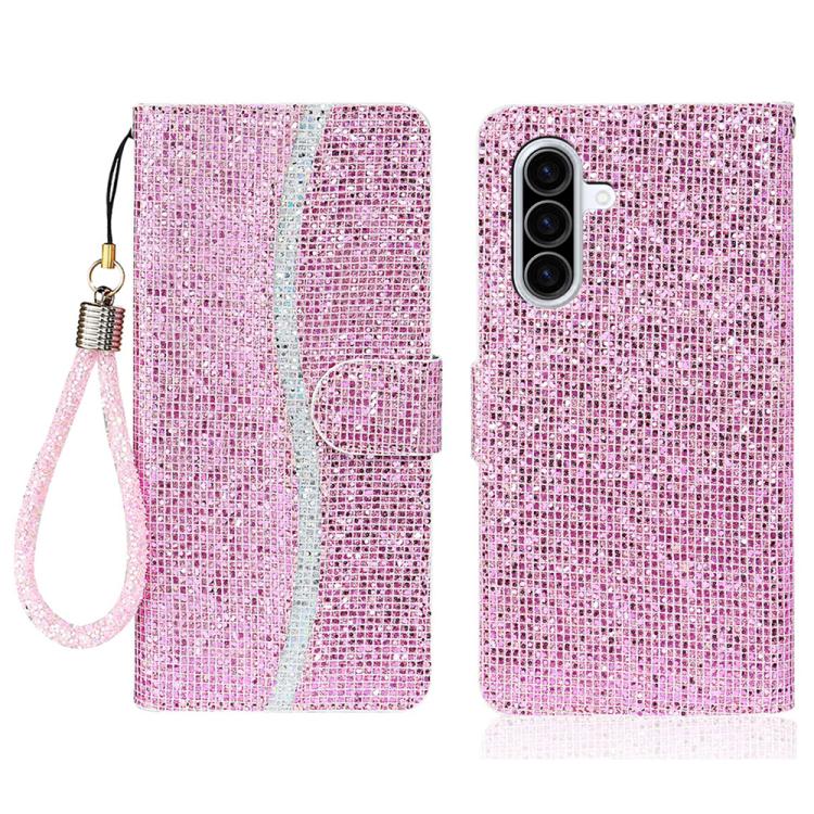 Glitter Powder Filp Leather Phone Case, For Samsung Galaxy A57 5G, For Samsung Galaxy A37 5G, For Galaxy A27 5G, For Samsung Galaxy A56 5G, For Samsung Galaxy A36 5G, For Samsung Galaxy A16  4G / 5G