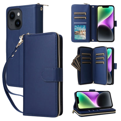 Nine-card Slots Zipper Wallet Bag Leather Phone Case, For iPhone 14 / 13, For iPhone 14 Pro, For iPhone 14 Pro Max, For iPhone 13 Pro Max, For iPhone 13 Pro, For iPhone 12 / 12 Pro, For iPhone 12 Pro Max