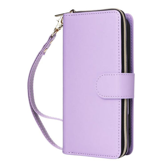 Nine-card Slots Zipper Wallet Bag Leather Phone Case, For iPhone 18 / 17, For iPhone 18 Pro / 17 Pro, For iPhone 18 Pro Max / 17 Pro Max, For iPhone 17e / 16e, For iPhone Air, For iPhone 16 Pro Max, For iPhone 16 Pro, For iPhone 16 Plus, For iPhone 16 ...